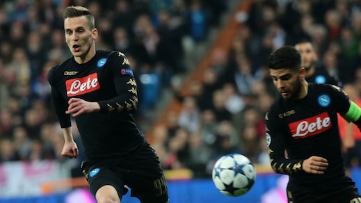 Real Madrid-Napoli, gioia Milik: ritorno in campo al Bernabeu
