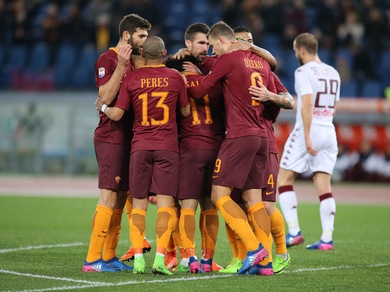Serie A, Roma-Torino 4-1: Dzeko, Salah, Paredes e Nainggolan