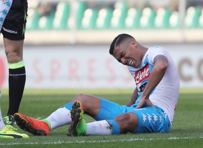Napoli, Allan ko. Fuori tre settimane: salta Juve, Roma e Real