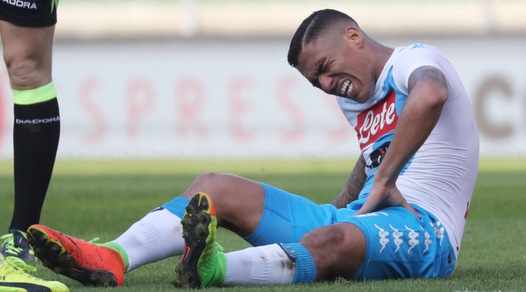 Napoli, Allan ko. Fuori tre settimane: salta Juve, Roma e Real