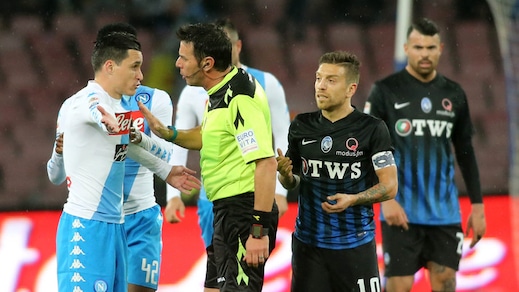 Serie A Napoli-Atalanta 0-2, il tabellino