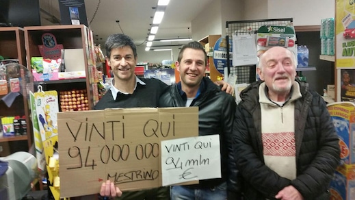 Superenalotto, centrato il 6: vale 93,7 milioni di euro