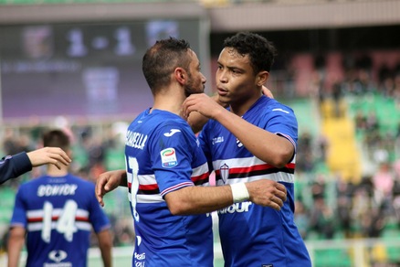 Serie A, Palermo-Sampdoria: 1-1: Quagliarella risponde a Nestorovski