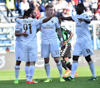 Serie A: Sassuolo-Milan 0-1, Chievo-Pescara 2-0, Genoa-Bologna 1-1, Crotone-Cagliari 1-2