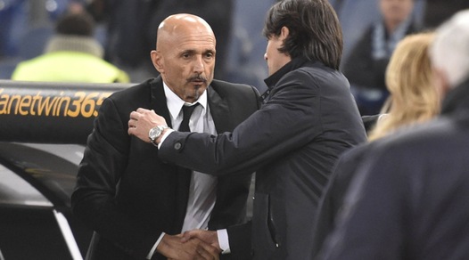 Derby Coppa Italia: l'abbraccio tra Inzaghi e Spalletti prima del match