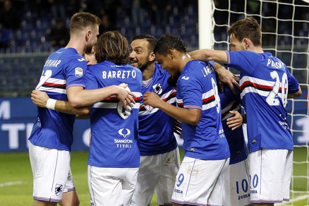 Serie A, Sampdoria-Pescara 3-1: Bruno Fernandes, Quagliarella e Schick