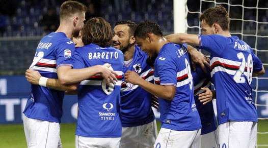 Serie A, Sampdoria-Pescara 3-1: Bruno Fernandes, Quagliarella e Schick
