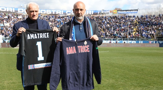 Atalanta-Fiorentina, l'incasso ad Amatrice. Il sindaco: «Ripartiamo dallo sport»