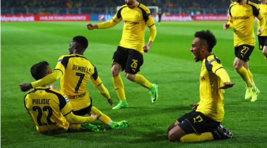 Champions League, Borussia Dortmund-Benfica 4-0: triplo Aubameyang, tedeschi ai quarti