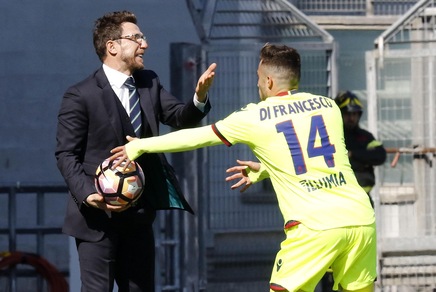 Serie A Bologna, Di Francesco: «Bello far rosicare mio padre»