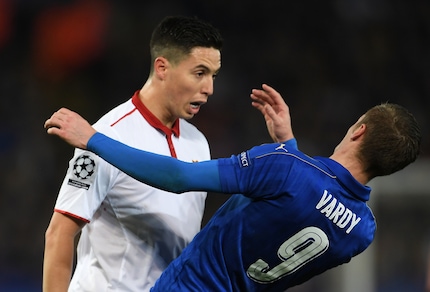 Champions League: testata di Nasri, scintille con Vardy