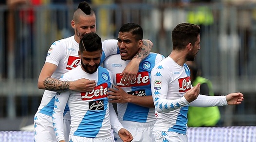 Serie A Empoli-Napoli 2-3: doppietta Insigne e Mertens, ma che rischi