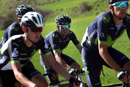 Giro di Catalogna: la Movistar vince la seconda tappa, Valverde leader