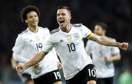 Germania-Inghilterra 1-0: Podolski saluta con un gol