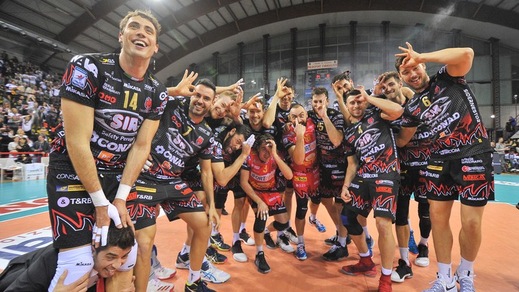 Volley: Superlega, Perugia doma Trento e pareggia i conti