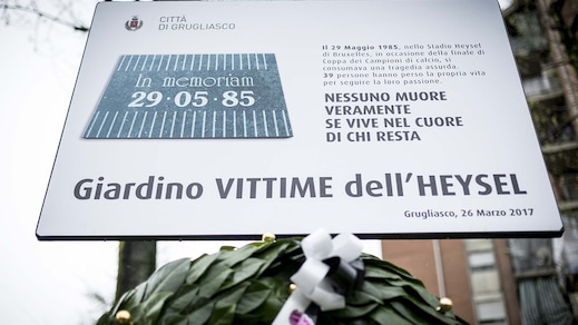 Juventus, intitolato alle vittime dell'Heysel il Giardino di Grugliasco