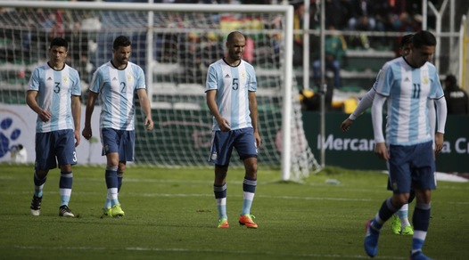 Argentina shock: ko in Bolivia senza Messi e con Dybala fuori