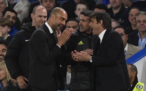 Conte e Guardiola, lite a bordocampo durante Chelsea-Manchester City