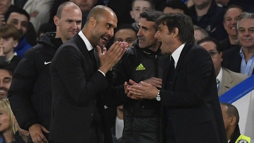 Conte e Guardiola, lite a bordocampo durante Chelsea-Manchester City