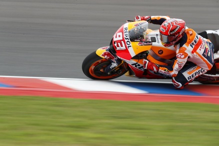 MotoGp, Argentina: Marquez è il più veloce nelle FP4, Rossi 13°