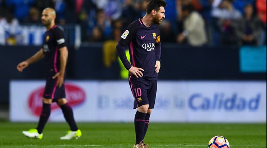 Liga: Barcellona, occasione sprecata. Il Malaga vince 2-0