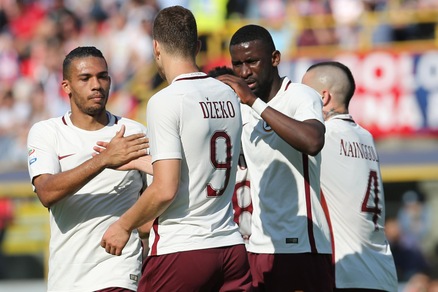 Serie A, Bologna-Roma 0-3: tris firmato da Fazio, Salah e Dzeko