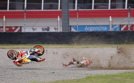 MotoGp, Argentina: da Marquez a Pedrosa. tutti giù per terra!