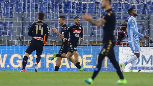 Serie A Lazio-Napoli 0-3, il tabellino