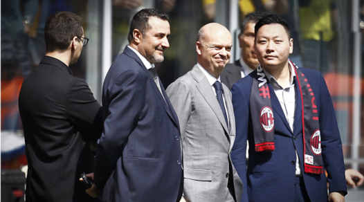 Milan, Han Li e Fassone a bordocampo al Meazza