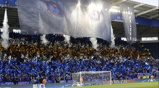 Leicester-Atletico Madrid: la coreografia è da brividi