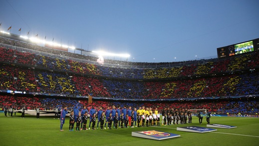 Champions League, Barcellona-Juventus: la coreografia del Camp Nou