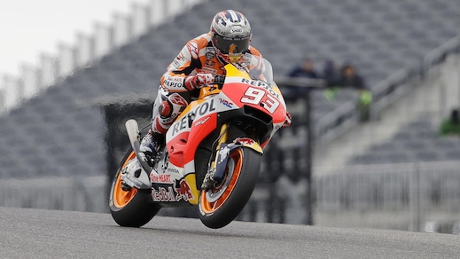 MotoGp Usa: pole mostruosa per Marquez, Rossi è 3°