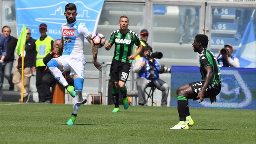 Serie A Sassuolo-Napoli 2-2, il tabellino