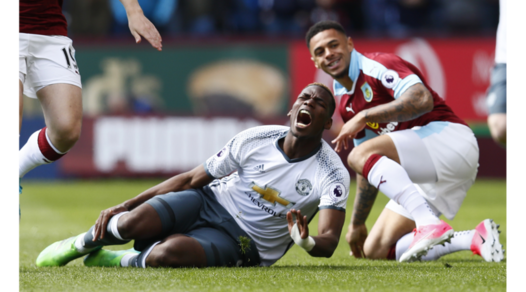Premier League: United corsaro a Burnley ma Pogba va ko, cade il Liverpool