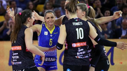 Volley: A1 Femminile, Conegliano crolla, Modena la batte al tie break