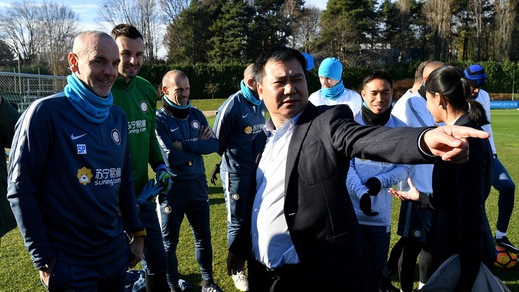 Inter: Zhang Jindong ad Appiano incontra la squadra