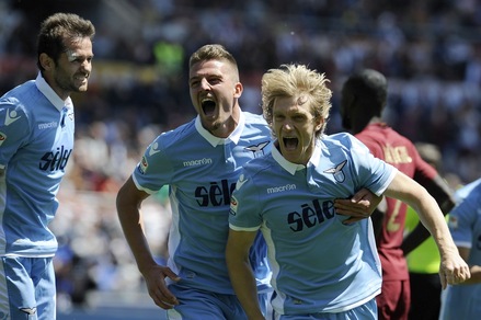 Roma-Lazio 1-3, festa biancoceleste