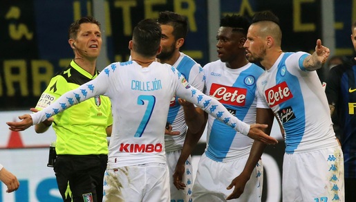 Moviola Inter-Napoli: D’Ambrosio rischia. Ghoulam, non è rigore