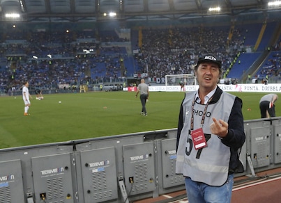 Paolo Sorrentino a bordocampo per Roma-Juventus