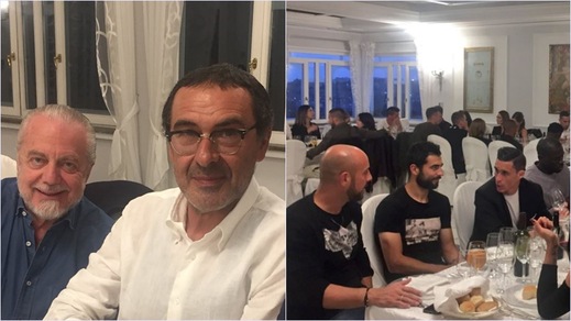 De Laurentiis, Sarri e tutto il Napoli insieme alla cena di fine anno