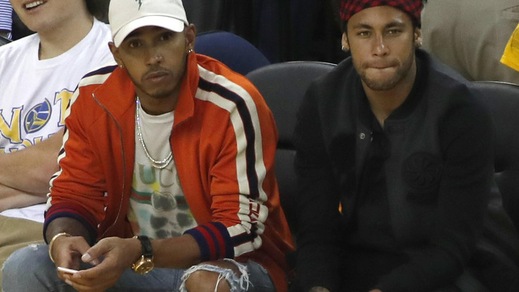 F1, Hamilton alla finale Nba con Neymar