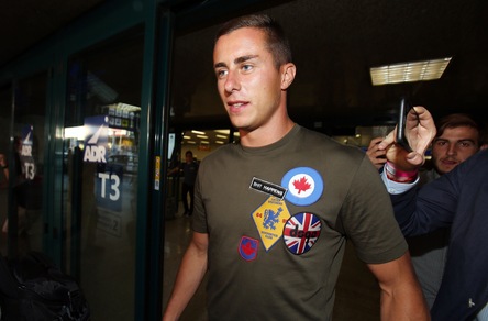 Lazio, l'arrivo di Adam Marusic a Fiumicino