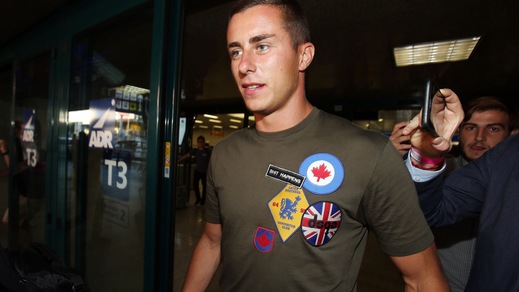 Lazio, l'arrivo di Adam Marusic a Fiumicino