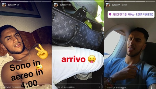 Napoli: Ounas non vede l'ora, è già atterrato in Italia