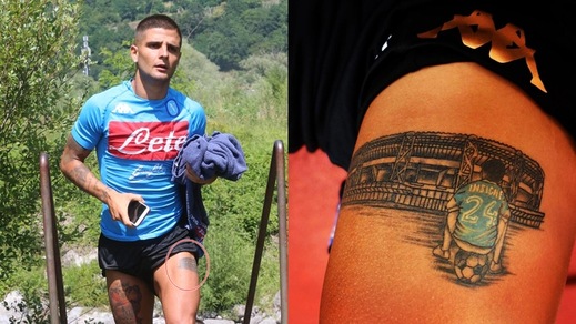Napoli, il tatuaggio d'Insigne è un gesto d'amore
