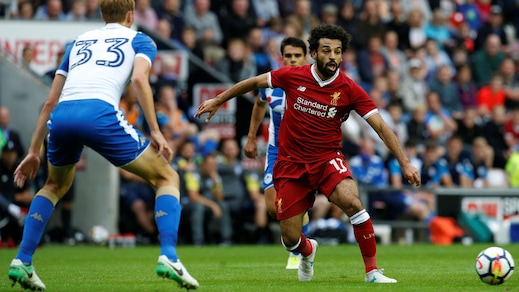 Salah, primo gol con il Liverpool