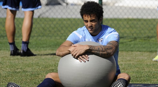 Lazio, allenamento mattutino con le maxi palle