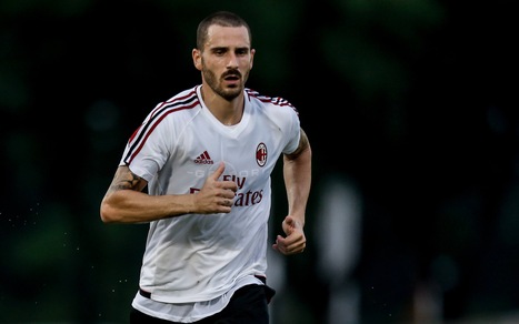 Bonucci, le immagini del primo allenamento col Milan