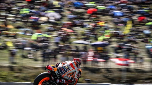 MotoGp, Brno: Marquez vola nel warm up, Rossi nono