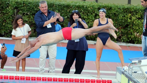 Carlton Myers show: che tuffi al Foro Italico!